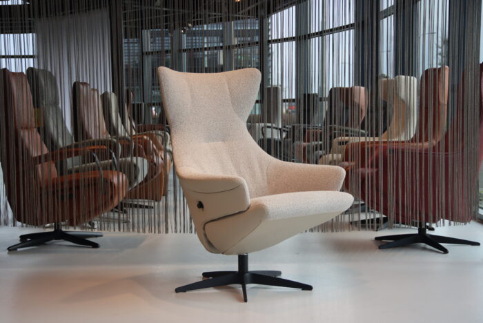 Gealux Basic 2018 design (relax)fauteuil zonder voetklep combi. stof/leer.