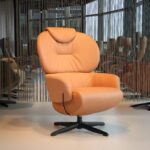 Riva RV-1023 De Toekomst relaxfauteuil leer zonder voetklep.