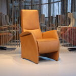 Gealux GLX relaxfauteuil manueel in leer cognac.