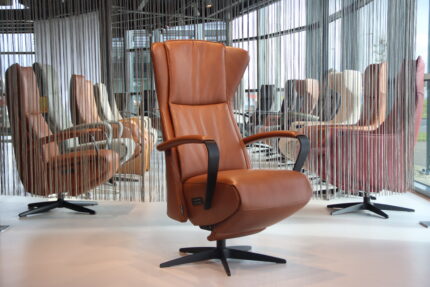 Elektrisch verstelbaar relaxfauteuil leer Twinz TW-8066 large van Gealux 3 motoren met accu.