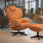 Relax4U Riva RV-1023N De Toekomst relaxfauteuil in stof/leer zonder voetklep met hokker