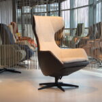 Gealux Arc 8019 modern design relaxfauteuil in leer / stof met 1 motor en een accu.