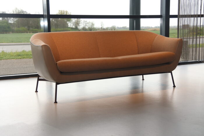 Gealux 2,5 zits bank Musa in combi stof/leer 190 cm breed. Direct leverbaar.