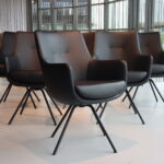 6 x Gealux Seattle / Miami/ Movani Sanne eetkamerstoel draai in rundleer zwart. Direct leverbaar.