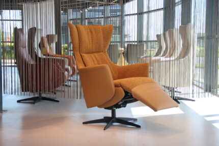 Elektrisch verstelbaar relaxfauteuil / relaxstoel stof/ leer Twinz TW-8091 medium van Gealux 3 motoren met accu.