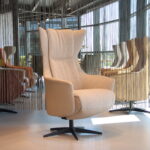 Elektrisch verstelbaar relaxfauteuil / relaxstoel combi. stof / leer Twinz TW-8091 large van Gealux 3 motoren met accu