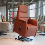 Sta op stoel / Relaxfauteuil Genua leer met 2 motoren van Gealux.