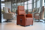Sta op stoel / Relaxfauteuil Genua leer met 2 motoren van Gealux.