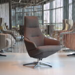 Gealux Arc 2003 modern design relaxfauteuil in stof met 2 motoren en een accu.