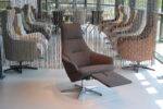 Gealux Arc 2003 modern design relaxfauteuil in stof met 2 motoren en een accu.