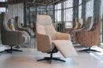 Elektrisch verstelbaar relaxfauteuil / relaxstoel in stof Twinz TW-109 van Gealux 3 motoren met accu.
