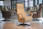 Relaxfauteuil leer 3 motoren De Toekomst Twice Pro TW-271N Large Rundleder Semira 5800 kleur Beige.
