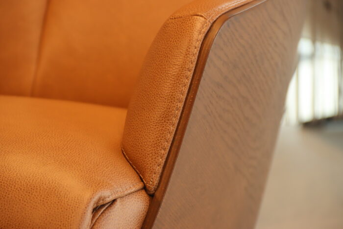 Relaxfauteuil Twice Pro TW-273N met houten Schaal De Toekomst in Rundleder Carmina 3 motoren met accu. Direct leverbaar.
