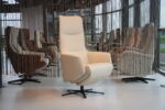 Elektrisch verstelbaar relaxfauteuil Twice Pro TW-083N van De Toekomst met 3 motoren en een accu in Prestige Leer.