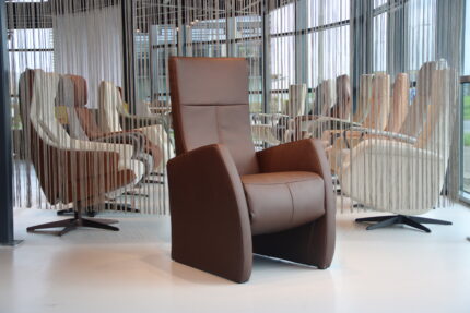 Gealux Relaxfauteuil GLX007-50 vast model 2 motoren met accu in Leer. Direct Leverbaar.