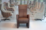 Gealux Relaxfauteuil GLX007-50 Vast in Leer kleur Bruin. Direct leverbaar.