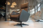 Gealux Relaxfauteuil GLX013-25 Draai in Leer kleur Zwart. Direct leverbaar.