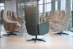 Gealux Relaxfauteuil GLX014-25 Draai in Leer kleur Groen. Direct leverbaar.
