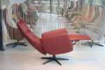 Gealux Relaxfauteuil GLX013-25 Draai in Leer kleur Rood. Direct leverbaar. - Afbeelding 3