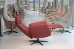 Gealux Relaxfauteuil GLX013-25 Draai in Leer kleur Rood. Direct leverbaar. - Afbeelding 4