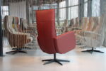 Gealux Relaxfauteuil GLX013-25 Draai in Leer kleur Rood. Direct leverbaar. - Afbeelding 5