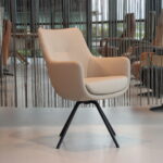 Gealux Miami/ Sanne / Gareth / Seattle eetkamerstoel draai in leer. Direct uit voorraad leverbaar.