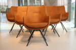 6x Gealux Miami/ Sanne / Gareth / Seattle eetkamerstoel draai in Stof kleur Cognac. Direct uit voorraad leverbaar. - Afbeelding 4