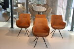 4x Gealux Miami/ Sanne / Gareth / Seattle eetkamerstoel draai in Stof kleur Cognac. Direct uit voorraad leverbaar. - Afbeelding 5