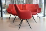 6x Gealux Miami/ Sanne / Gareth / Seattle eetkamerstoel draai in leer kleur Rood. Direct uit voorraad leverbaar. - Afbeelding 2