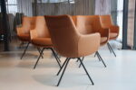 6x Gealux Miami/ Sanne / Gareth / Seattle eetkamerstoel draai in Leer kleur Cognac. Direct leverbaar. - Afbeelding 3
