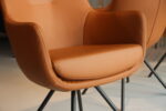 6x Gealux Miami/ Sanne / Gareth / Seattle eetkamerstoel draai in Leer kleur Cognac. Direct leverbaar.