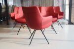 6x Gealux Miami/ Sanne / Gareth / Seattle eetkamerstoel draai in Leer kleur Rood. Direct leverbaar. - Afbeelding 3