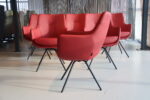 6x Gealux Miami/ Sanne / Gareth / Seattle eetkamerstoel draai in Leer kleur Rood. Direct leverbaar. - Afbeelding 4