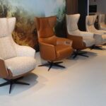 Nieuw binnen Div. outlet modellen De Toekomst Twice (Pro) en Gealux Twinz en Arc relaxfauteuils/relaxstoelen stof/leer. Direct leverbaar