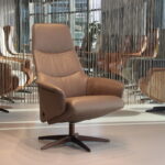 Gealux Basic 8020 design draaifauteuil verstelbaar in leer. Direct leverbaar.