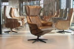 Gealux TR 2008 manueel verstelbaar design relaxfauteuil in leer. Direct leverbaar.