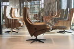 Gealux TR 2008 manueel verstelbaar design relaxfauteuil in leer. Direct leverbaar.