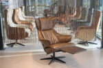 Gealux TR 2008 manueel verstelbaar design relaxfauteuil in leer. Direct leverbaar. - Afbeelding 5