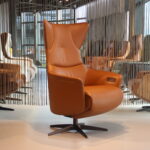 Elektrisch verstelbaar relaxfauteuil / relaxstoel combi. in leer Twinz 8090 van Gealux 3 motoren met accu. Direct leverbaar.