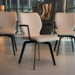 3x Gealux Smiley eetkamerstoel in stof kleur L. Grijs met draai functie. Direct leverbaar.