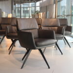 6x Gealux Phill eetkamerstoel in Leer Typhoon Antraciet met draai functie. Direct leverbaar.