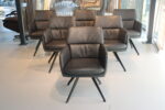 6x Gealux Phill eetkamerstoel in Leer Typhoon Antraciet met draai functie. Direct leverbaar. - Afbeelding 11