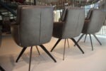 6x Gealux Phill eetkamerstoel in Leer Typhoon Antraciet met draai functie. Direct leverbaar. - Afbeelding 5