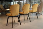 3 x Gealux Smiley eetkamerstoel in combi. stof leer met draaifunctie. Direct leverbaar. - Afbeelding 5