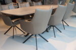 6x Gealux Marriot eetkamerstoel met draaifunctie in Leer kleur Taupe. Direct leverbaar. - Afbeelding 9
