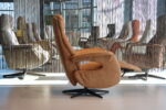 Elektrisch vertselbare Relaxfauteuil/Relaxstoel Feelz FZ-R01A01 met 2 motoren en een accu van De Toekomst in Stof kleur Caramel. Direct leverbaar. - Afbeelding 2