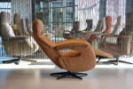 Elektrisch vertselbare Relaxfauteuil/Relaxstoel Feelz FZ-R01A01 met 2 motoren en een accu van De Toekomst in Stof kleur Caramel. Direct leverbaar. - Afbeelding 4
