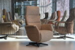 Elektrisch vertselbare Relaxfauteuil/Relaxstoel Feelz FZ-R03A02 met 2 motoren en een accu van De Toekomst in Stof kleur Grijs. Direct leverbaar.