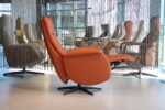 Handmatige verstelbare Relaxfauteuil/Relaxstoel met gasveer Feelz FZ-R06A06 van De Toekomst in Leer kleur Brandy. Direct Leverbaar. - Afbeelding 2