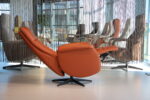 Handmatige verstelbare Relaxfauteuil/Relaxstoel met gasveer Feelz FZ-R06A06 van De Toekomst in Leer kleur Brandy. Direct Leverbaar. - Afbeelding 3
